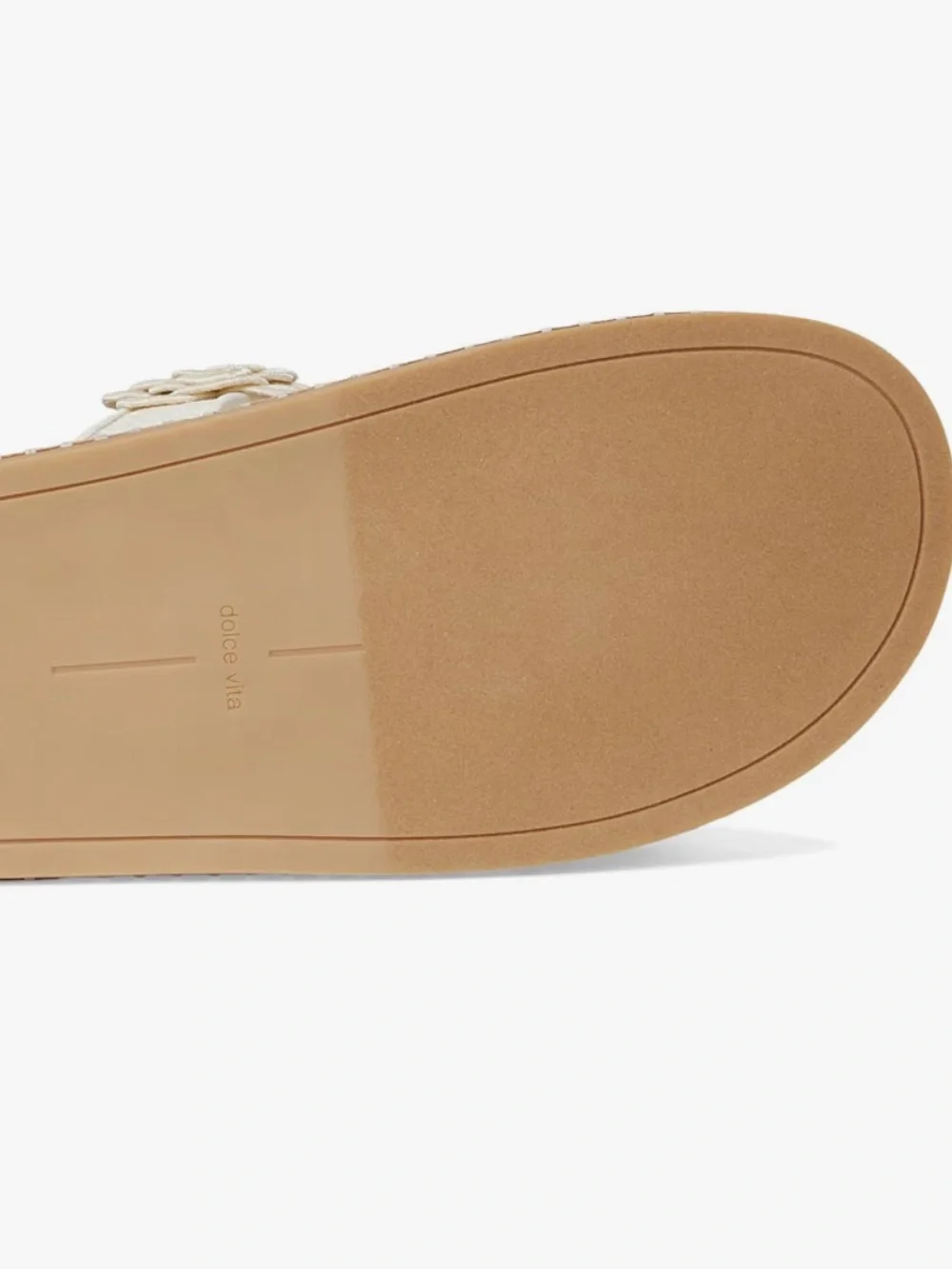 Dolce Vita Sherpa White Raffia Sandal